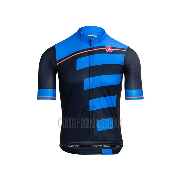 Castelli Cycling Jersey Bib Short 2021 Men Short Sleeve Blue Black
