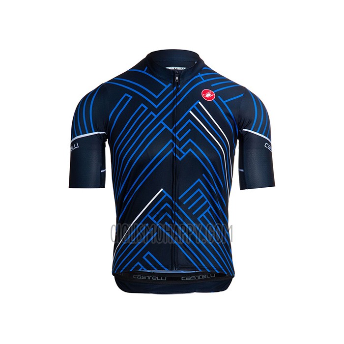 Castelli Cycling Jersey Bib Short 2021 Men Short Sleeve Blue Black White