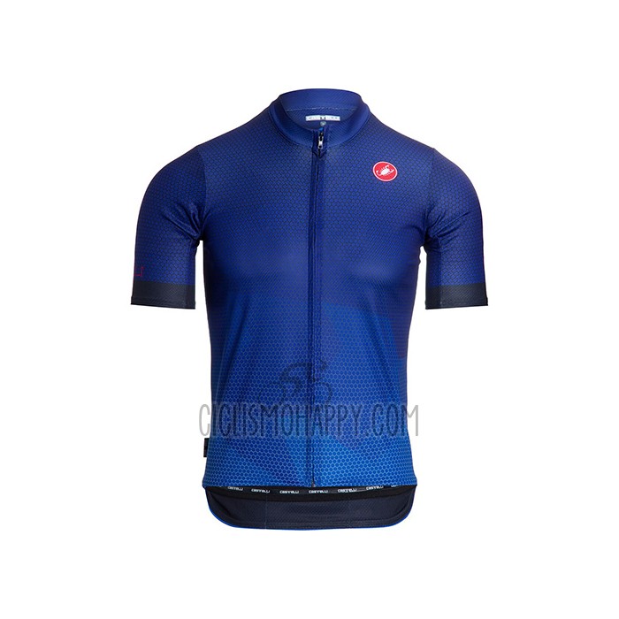 Castelli Cycling Jersey Bib Short 2021 Men Short Sleeve Bright Blue