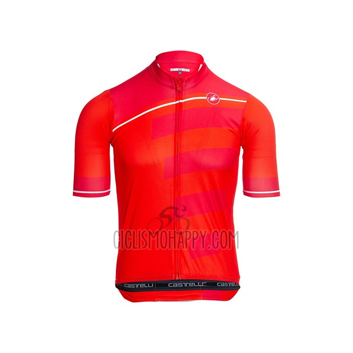 Castelli Cycling Jersey Bib Short 2021 Men Short Sleeve Bright Pink Red