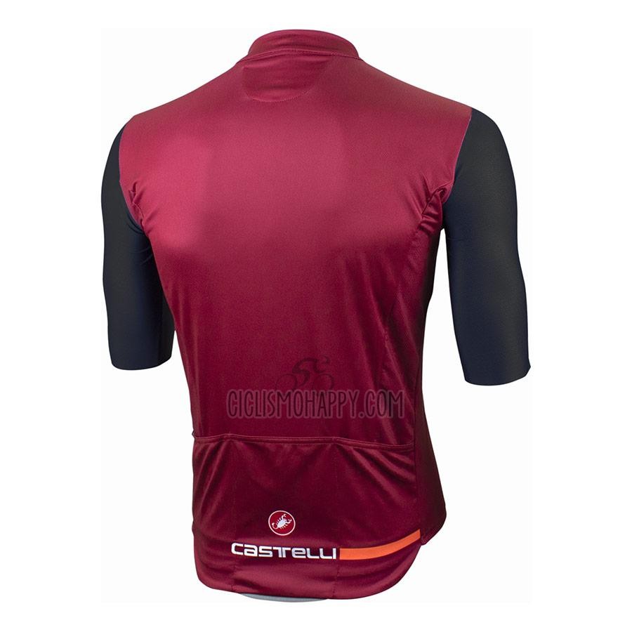 Castelli Cycling Jersey Bib Short 2021 Men Short Sleeve Dark Red