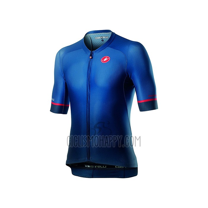 Castelli Cycling Jersey Bib Short 2021 Men Short Sleeve Deep Black Blue