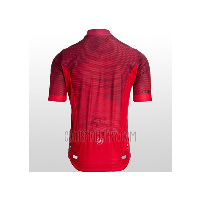 Castelli Cycling Jersey Bib Short 2021 Men Short Sleeve Deep Red