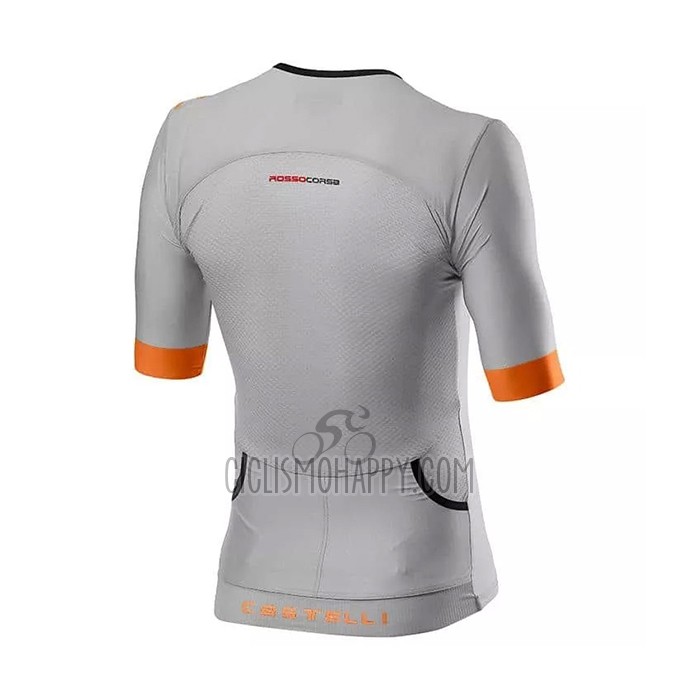 Castelli Cycling Jersey Bib Short 2021 Men Short Sleeve Gray