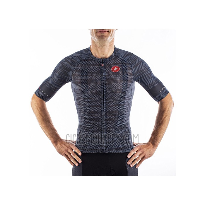 Castelli Cycling Jersey Bib Short 2021 Men Short Sleeve Gray Blue