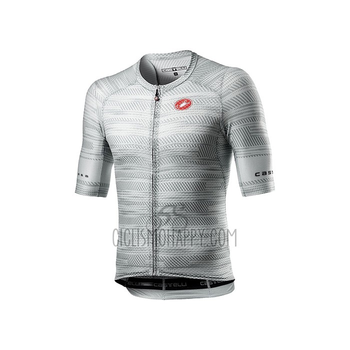 Castelli Cycling Jersey Bib Short 2021 Men Short Sleeve Gray White