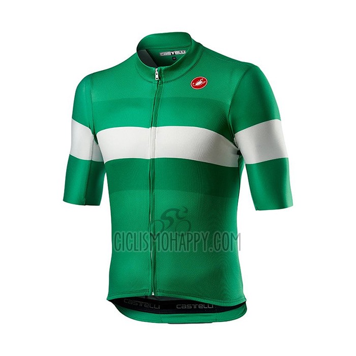 Castelli Cycling Jersey Bib Short 2021 Men Short Sleeve Green