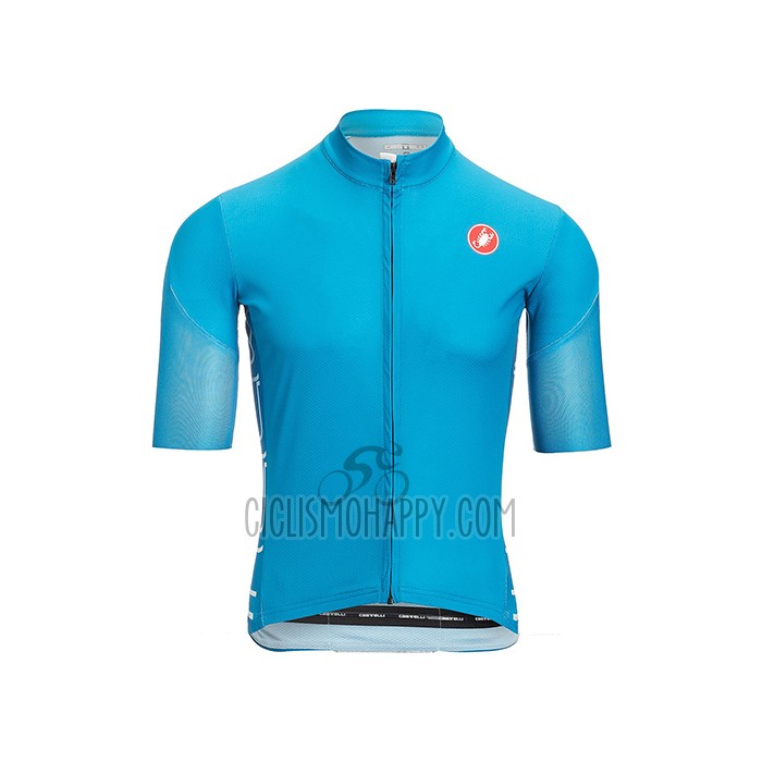 Castelli Cycling Jersey Bib Short 2021 Men Short Sleeve Light Blue