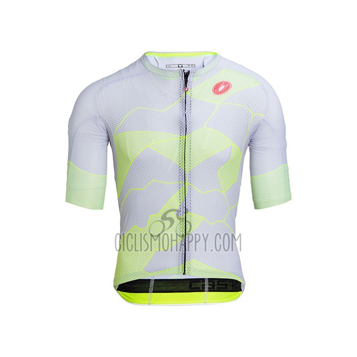 Castelli Cycling Jersey Bib Short 2021 Men Short Sleeve Light Yellow White
