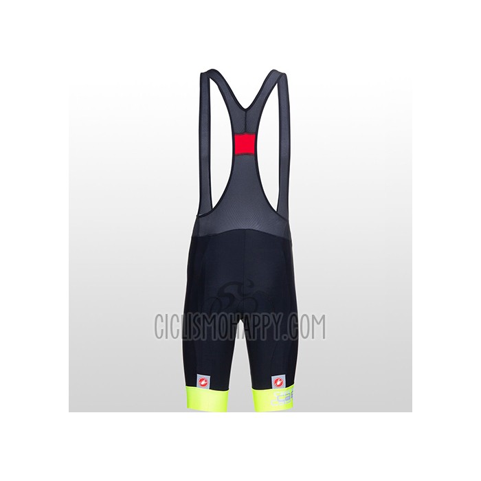 Castelli Cycling Jersey Bib Short 2021 Men Short Sleeve Light Yellow White