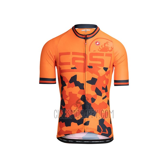 Castelli Cycling Jersey Bib Short 2021 Men Short Sleeve Orange