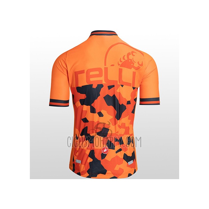 Castelli Cycling Jersey Bib Short 2021 Men Short Sleeve Orange