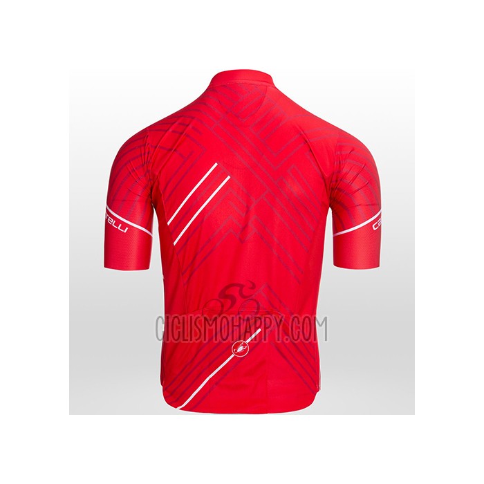 Castelli Cycling Jersey Bib Short 2021 Men Short Sleeve Red White