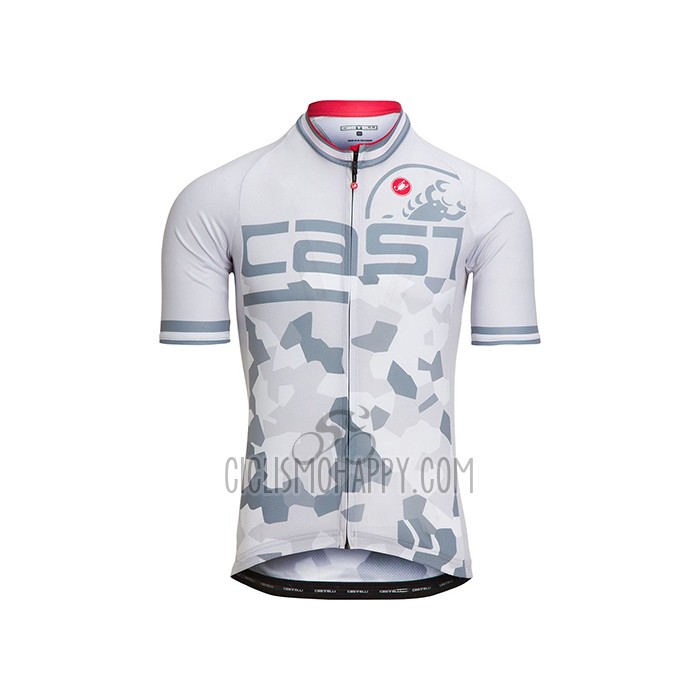 Castelli Cycling Jersey Bib Short 2021 Men Short Sleeve White Gray