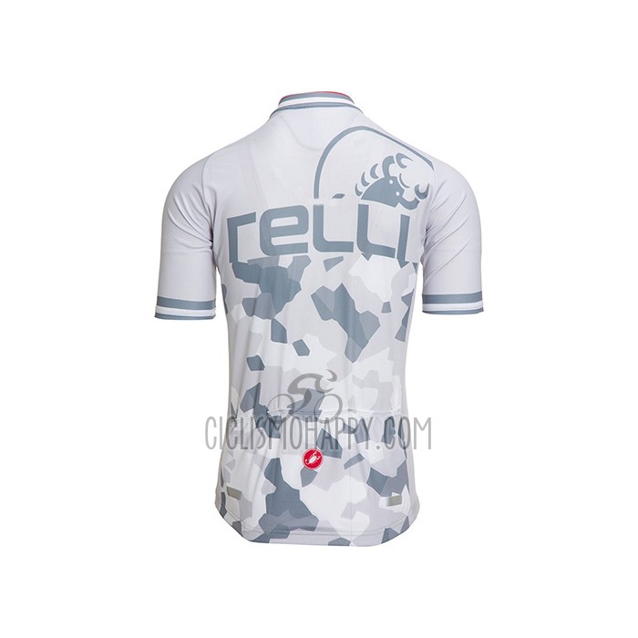 Castelli Cycling Jersey Bib Short 2021 Men Short Sleeve White Gray