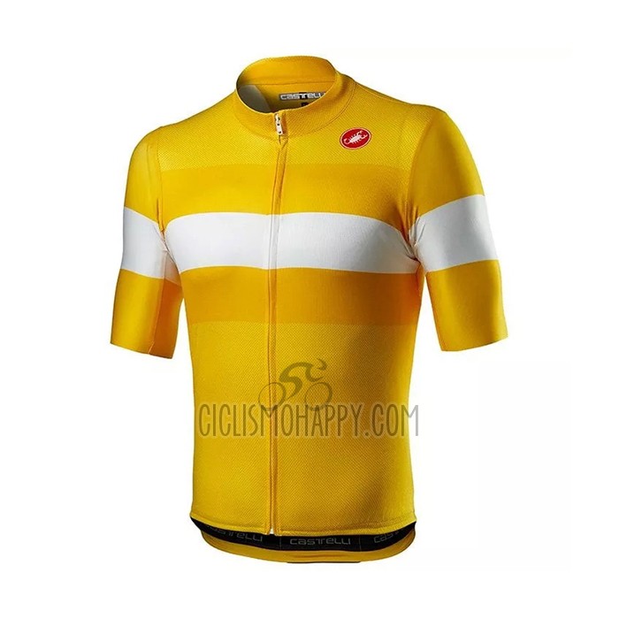 Castelli Cycling Jersey Bib Short 2021 Men Short Sleeve Yellow
