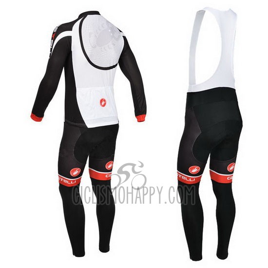 Castelli Cycling Jersey Bib Tight 2013 Men Long Sleeve Black and White