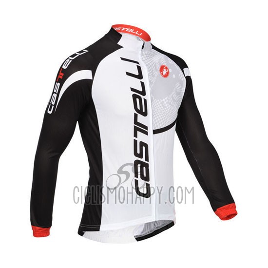 Castelli Cycling Jersey Bib Tight 2013 Men Long Sleeve Black and White