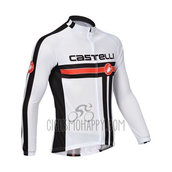 Castelli Cycling Jersey Bib Tight 2013 Men Long Sleeve White
