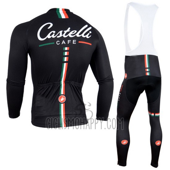 Castelli Cycling Jersey Bib Tight 2014 Men Long Sleeve Black