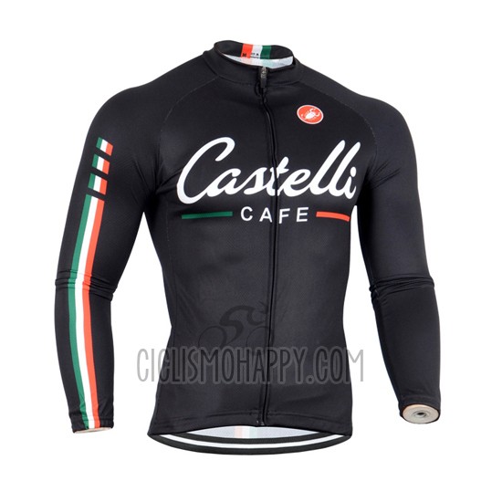 Castelli Cycling Jersey Bib Tight 2014 Men Long Sleeve Black