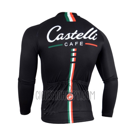 Castelli Cycling Jersey Bib Tight 2014 Men Long Sleeve Black