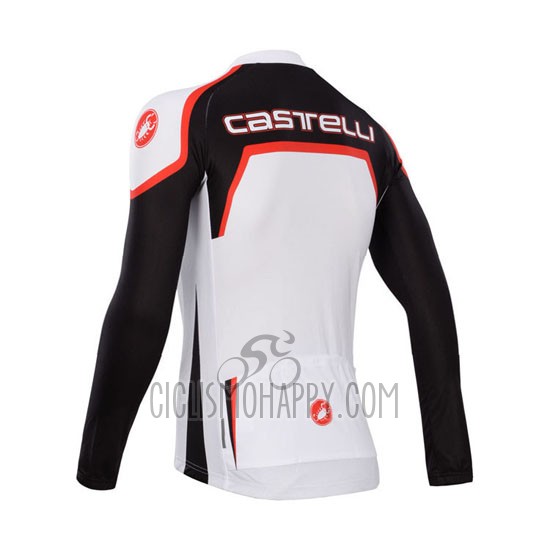 Castelli Cycling Jersey Bib Tight 2014 Men Long Sleeve Black and White
