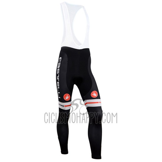 Castelli Cycling Jersey Bib Tight 2014 Men Long Sleeve Red Sky Blue