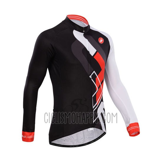 Castelli Cycling Jersey Bib Tight 2014 Men Long Sleeve Red and Black