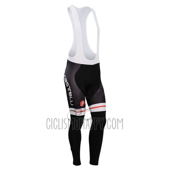 Castelli Cycling Jersey Bib Tight 2014 Men Long Sleeve Red and Black