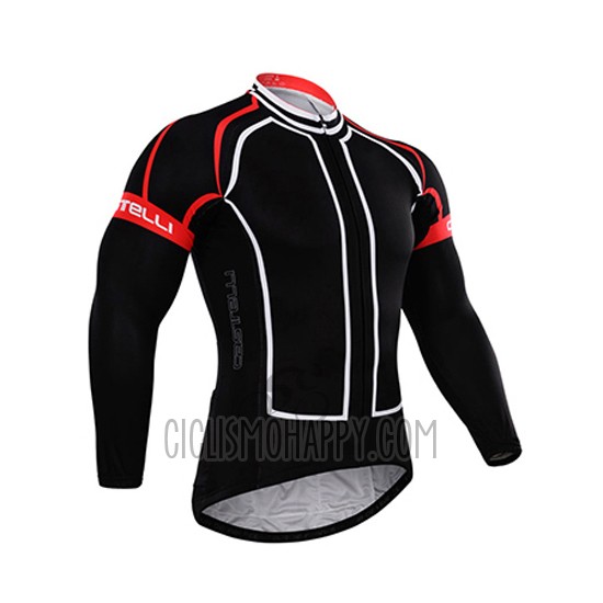 Castelli Cycling Jersey Bib Tight 2015 Men Long Sleeve Black