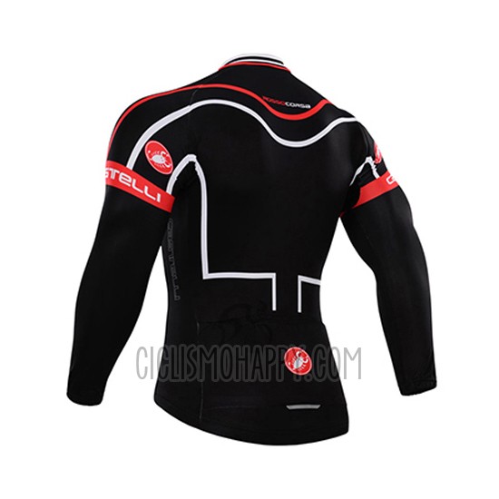 Castelli Cycling Jersey Bib Tight 2015 Men Long Sleeve Black