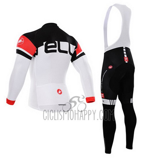Castelli Cycling Jersey Bib Tight 2015 Men Long Sleeve Black and White