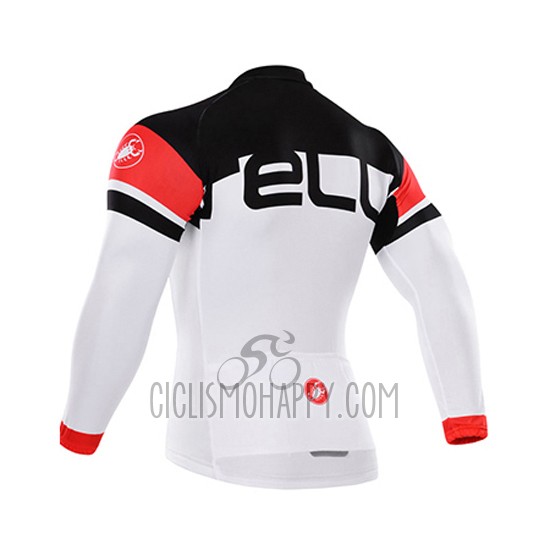 Castelli Cycling Jersey Bib Tight 2015 Men Long Sleeve Black and White