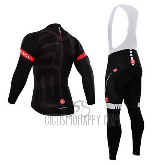 Castelli Cycling Jersey Bib Tight 2015 Men Long Sleeve Dark Black