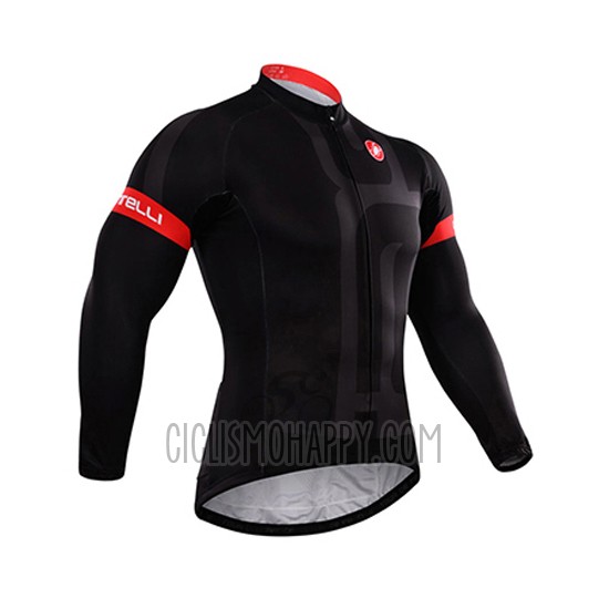 Castelli Cycling Jersey Bib Tight 2015 Men Long Sleeve Dark Black