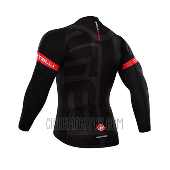 Castelli Cycling Jersey Bib Tight 2015 Men Long Sleeve Dark Black