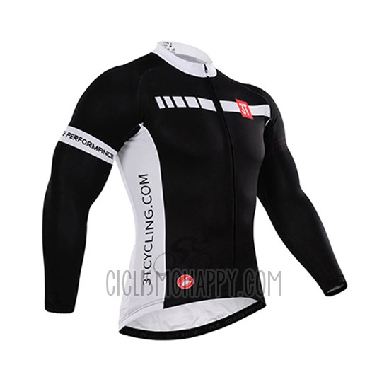 Castelli Cycling Jersey Bib Tight 2015 Men Long Sleeve Deep Black