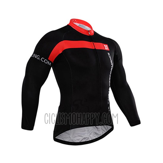 Castelli Cycling Jersey Bib Tight 2015 Men Long Sleeve Red and Black