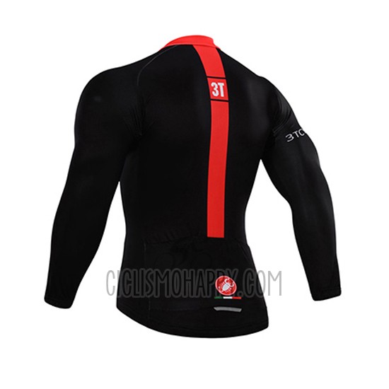 Castelli Cycling Jersey Bib Tight 2015 Men Long Sleeve Red and Black