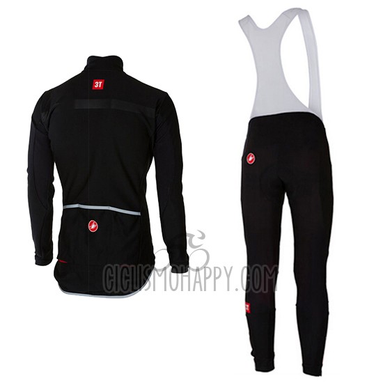 Castelli Cycling Jersey Bib Tight 2017 Men Long Sleeve Black