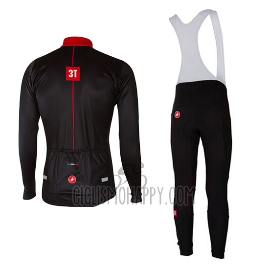Castelli Cycling Jersey Bib Tight 2017 Men Long Sleeve Deep Black