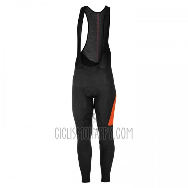 Castelli Cycling Jersey Bib Tight 2017 Men Long Sleeve Orange and Black