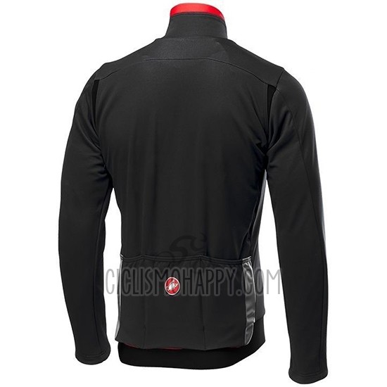 Castelli DE Cycling Jersey Bib Tight 2019 Men Long Sleeve Black Red