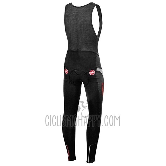 Castelli DE Cycling Jersey Bib Tight 2019 Men Long Sleeve Black Red