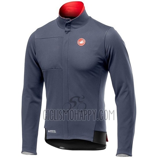 Castelli DE Cycling Jersey Bib Tight 2019 Men Long Sleeve Gray Red