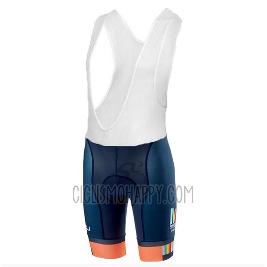 Castelli Maratona Dles Dolomites-Enel Cycling Jersey Bib Short 2018 Men Short Sleeve Blue Orange