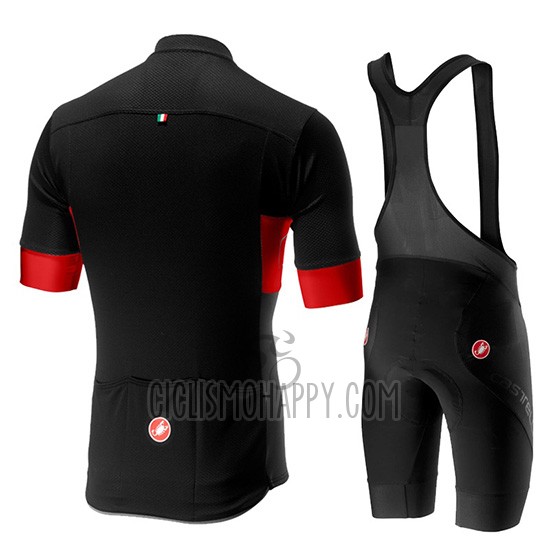 Castelli Prologo 6 Cycling Jersey Bib Short 2019 Men Short Sleeve Black Red