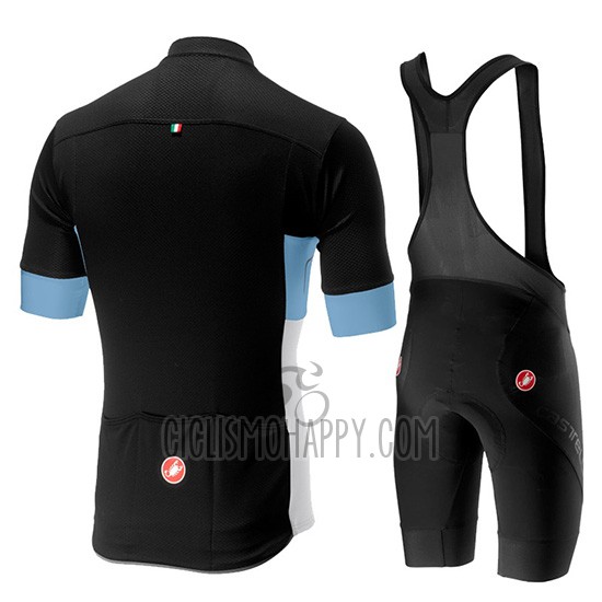 Castelli Prologo 6 Cycling Jersey Bib Short 2019 Men Short Sleeve Black Sky Blue White