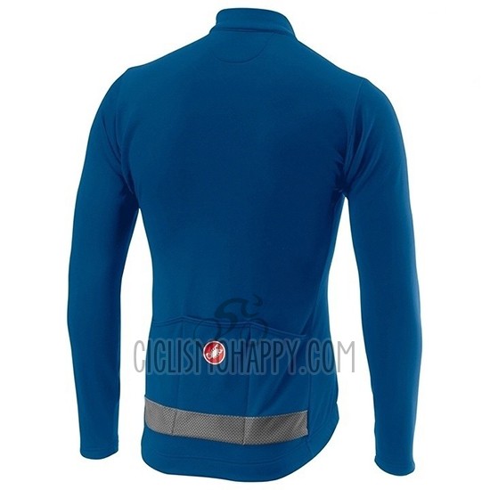 Castelli Puro 3 Cycling Jersey Bib Tight 2019 Men Long Sleeve Blue Black